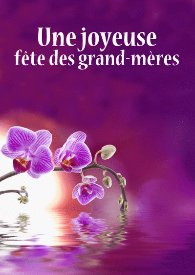 Carte Joyeuse Fête Des Grand-mères Violette : Envoyer une 